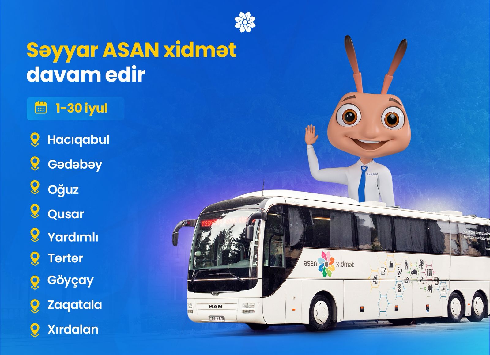 Səyyar ASAN xidmət davam edir