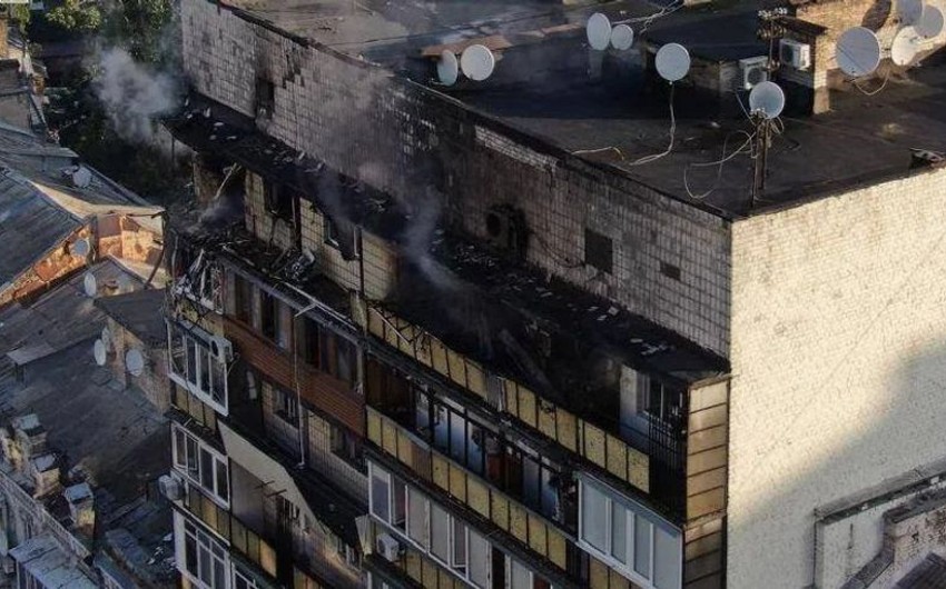 Rusiyanın hücumları nəticəsində Kiyevdə 2 nəfər həlak olub, 22 nəfər yaralanıb