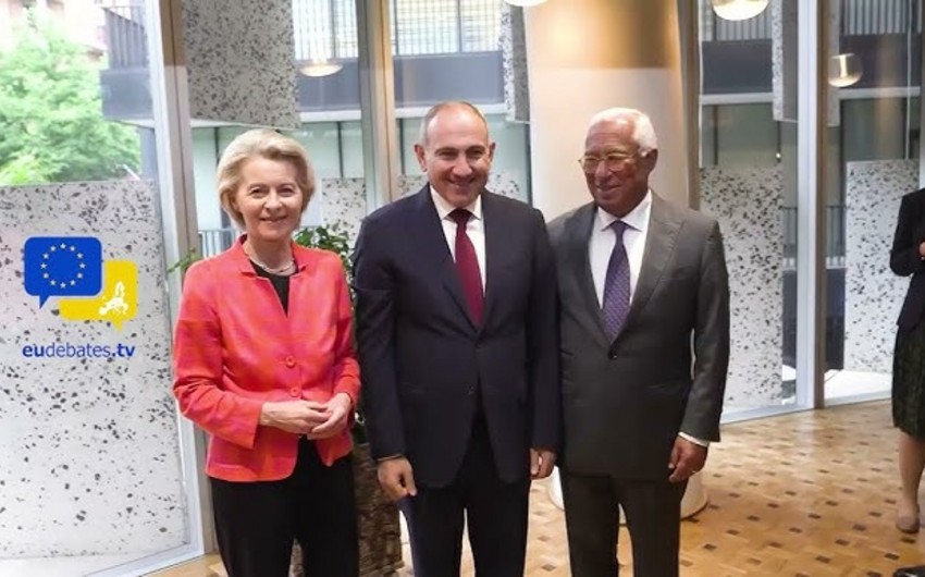 Paşinyan, fon der Lyayen və Koştanın Brüsseldə üçtərəfli görüşü başlayıb