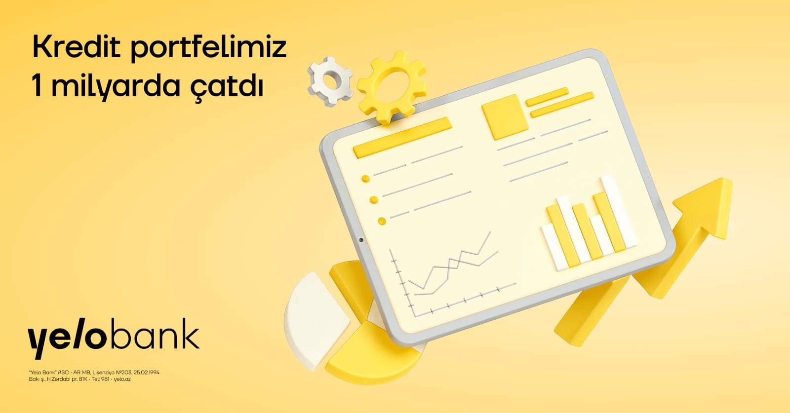 Yelo Bank-dan yeni rekord: kredit portfeli 1 milyard manata çatdı!
