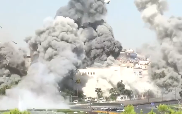 İsrail ordusu Dəməşqə güclü zərbələr endirdi - Görüntülər