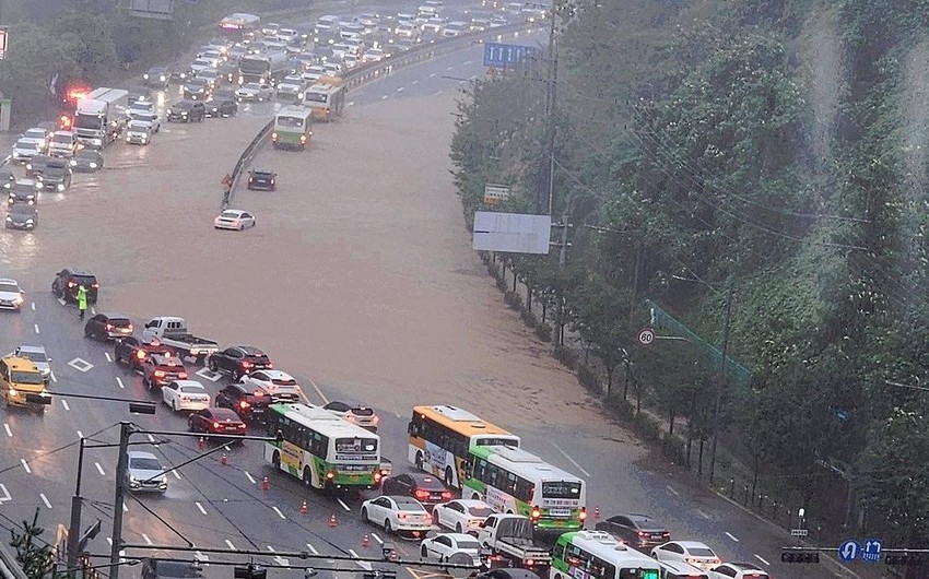 Cənubi Koreyada daşqınlar nəticəsində dörd nəfər həlak olub, 5 mindən çox insan təxliyə edilib