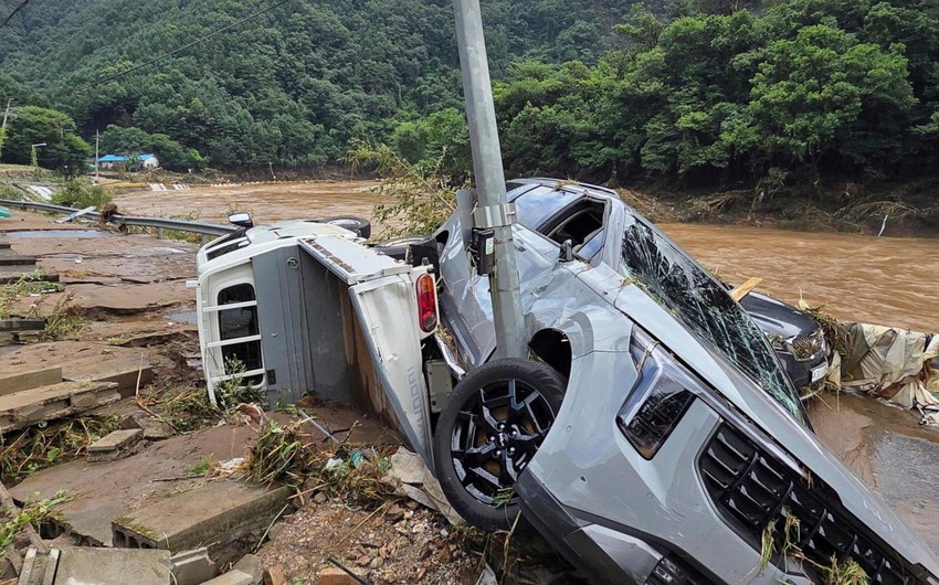 Cənubi Koreyada güclü yağışlar 14 nəfərin həyatına son qoyub