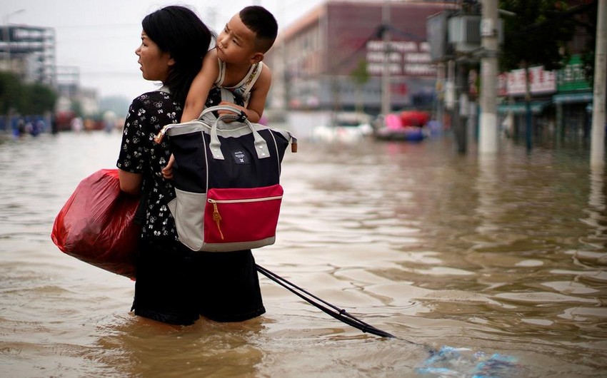 Çində güclü yağışlar 30 nəfərin həyatına son qoyub