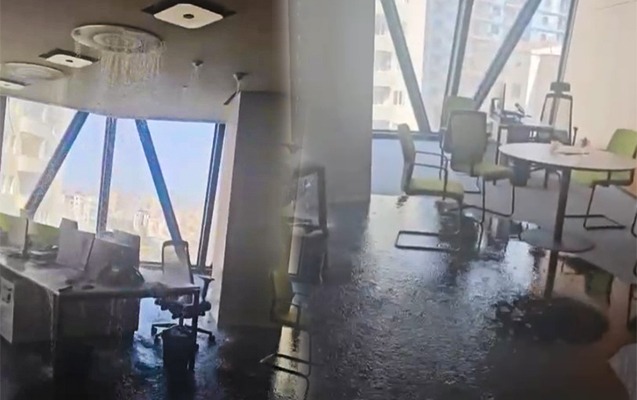 Gömrük Komitəsində otağı su basdı - Video-Yenilənib
