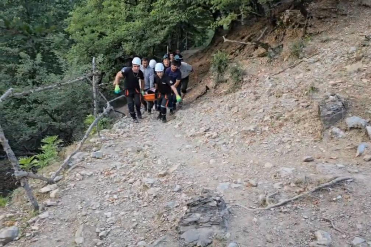 Qəbələdə meşədə köməksiz qalan şəxs xilas edilib - VİDEO