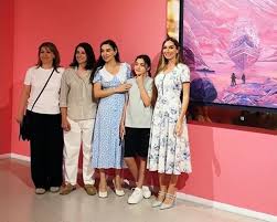 Leyla və Arzu Əliyevalar Müasir İncəsənət Muzeyində olublar