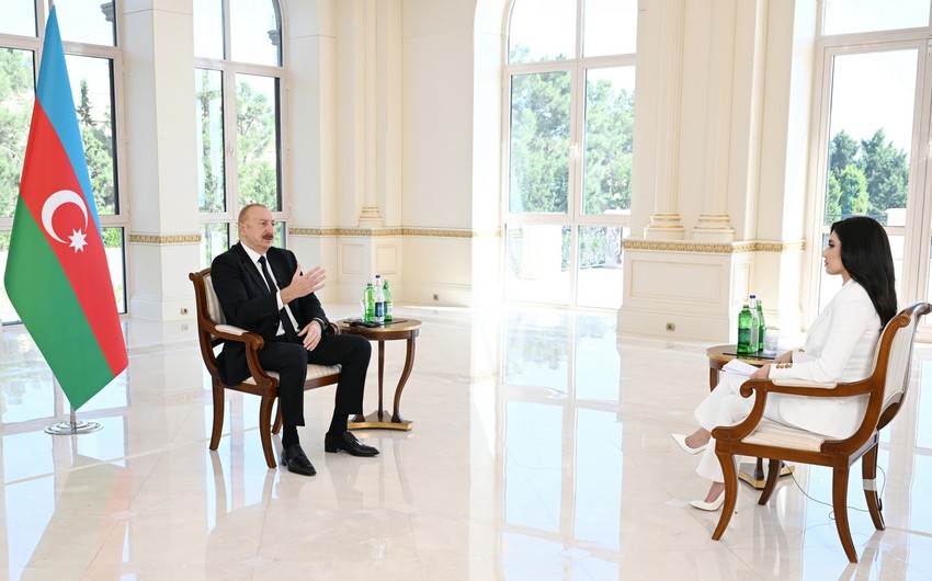 İlham Əliyev “Əl-Ərəbiyyə” telekanalına müsahibə verib