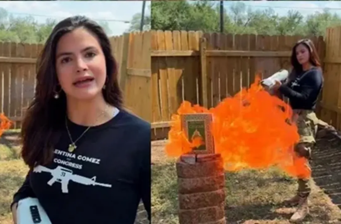 ABŞ-də konqresmenliyə namizəd Qurani-Kərimi yandırdı - VİDEO