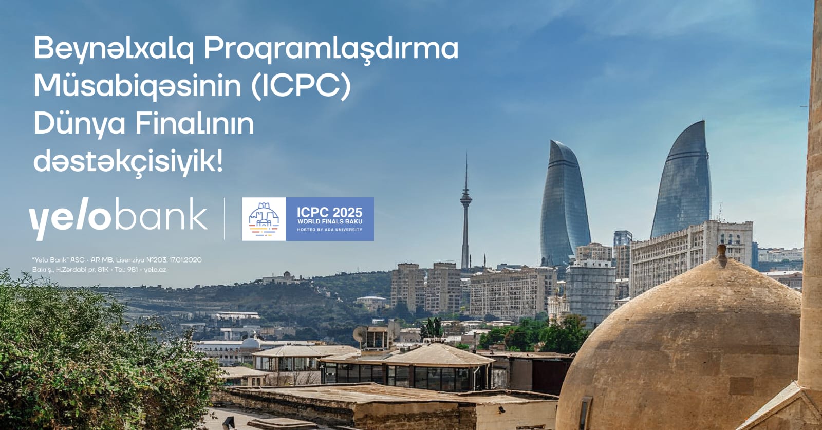 Yelo Bank ICPC Dünya Finalının bank tərəfdaşıdır