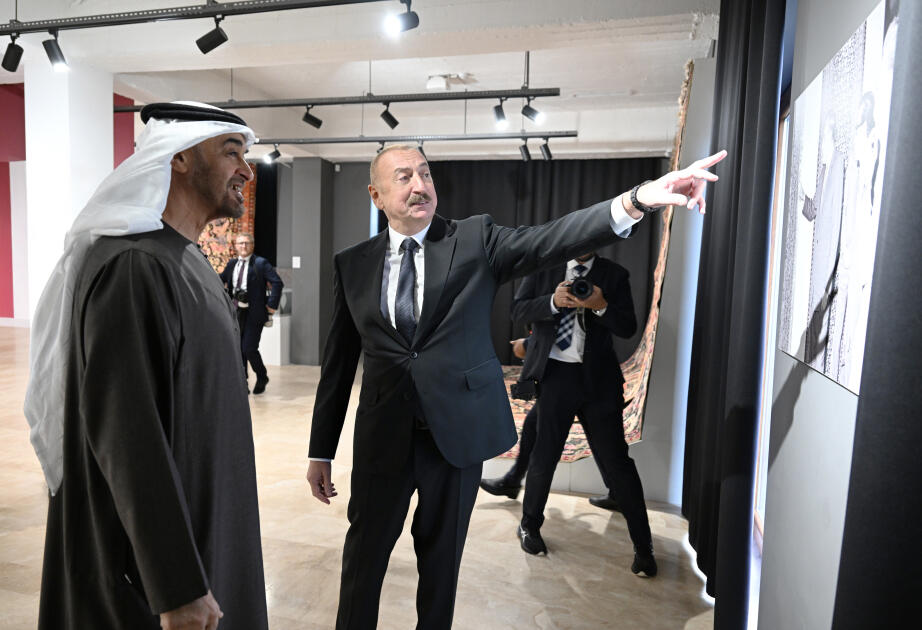 Azərbaycanın və Birləşmiş Ərəb Əmirliklərinin prezidentləri Milli Xalça Muzeyinin Şuşa filialında olublar - FOTO