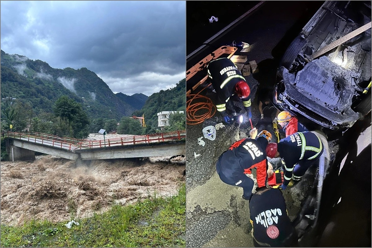 Rizedə təbii fəlakət: Leysan dörd rayonu selə qərq etdi