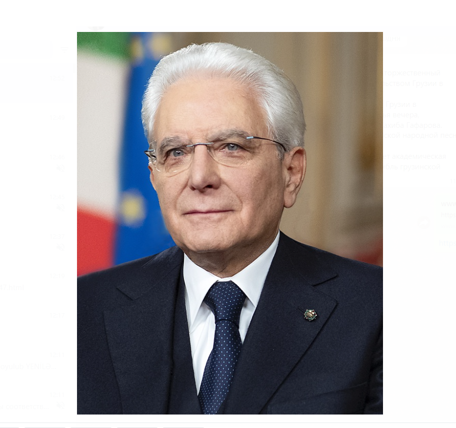 İtaliya Prezidenti Sercio Mattarella Azərbaycana rəsmi səfərə gəlib