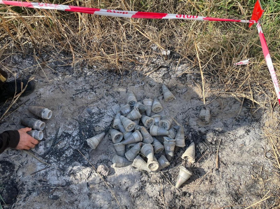 Qurd Dərəsi bağlarında hərbi sursatlar aşkar edilib (FOTO/VİDEO)