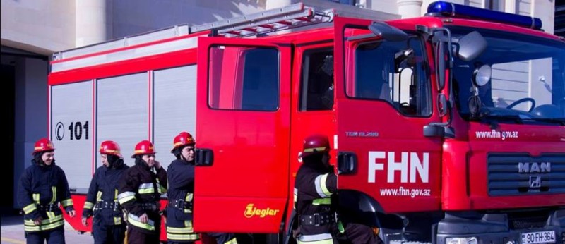 Sumqayıtda çay evində yanğın olub