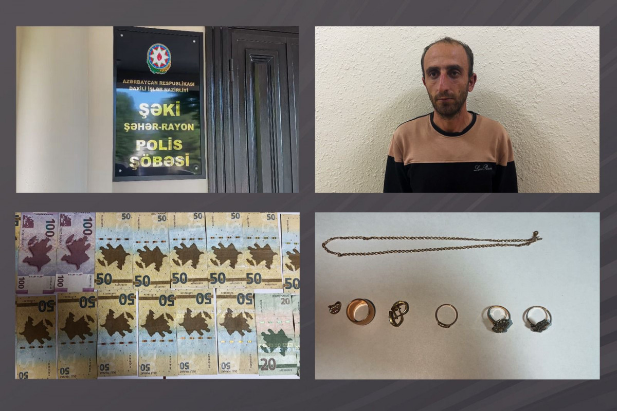 Şəkidə oğurluq etdiyi evi yandıran şəxs tutulub