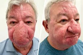 Şotlandiyada kişinin burnu nadir xəstəliyə görə bir neçə dəfə böyüdü