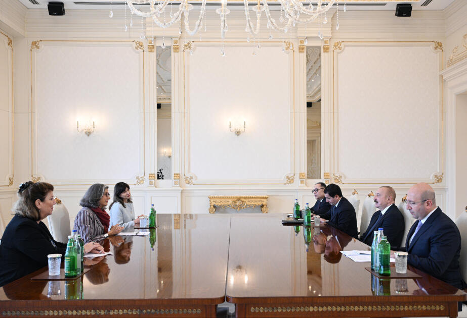 İlham Əliyev Anaklaudia Rossbaxı qəbul edib - FOTO