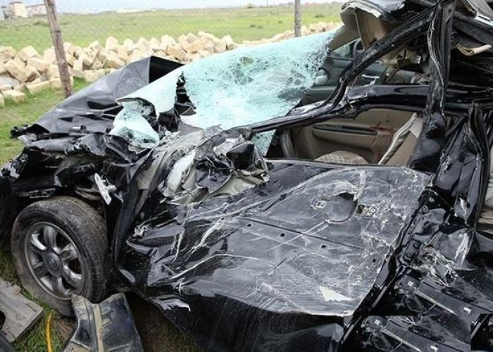 Gəncədə ağır qəza - 1 ölü, 4 yaralı