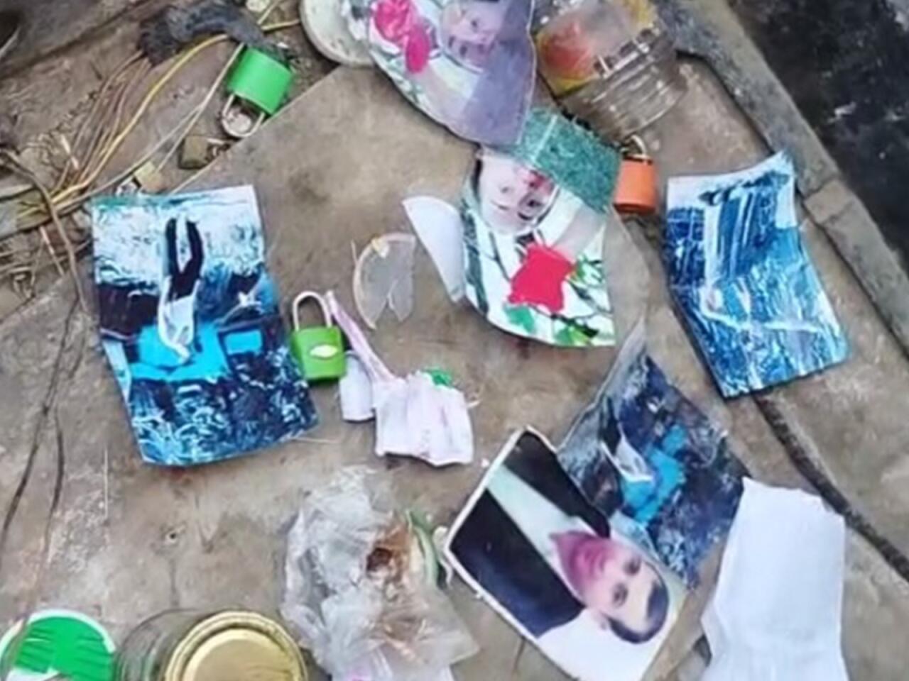 Qazaxda qəbiristanlıqda qəribə hadisə – məzarın yanında cadu tapıldı - VİDEO - FOTO