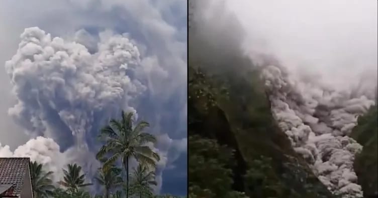 Semeru vulkanından 178 alpinist xilas edildi