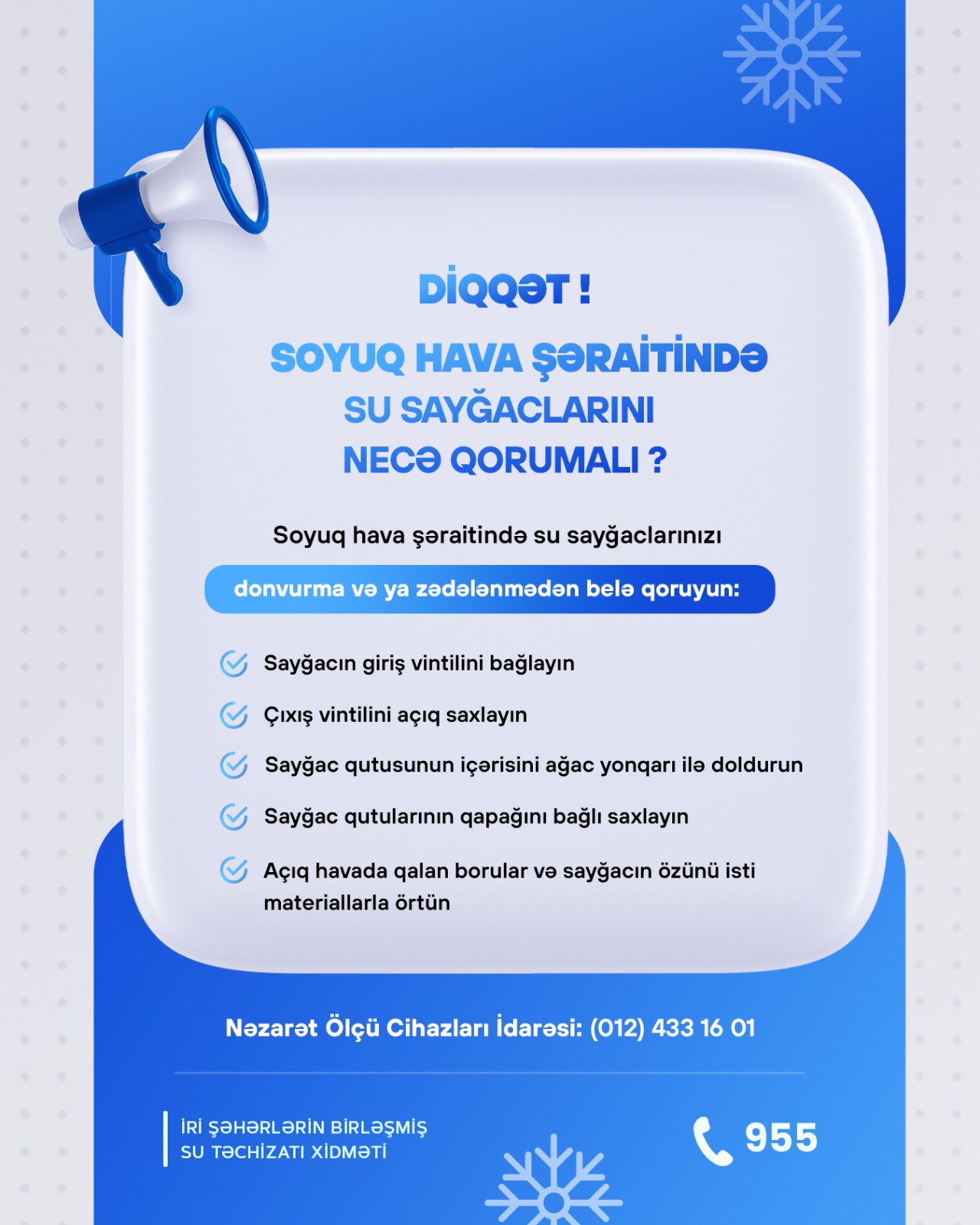 Qış aylarında görülən vacib işlər və abonentlərə müraciət – Foto + Video