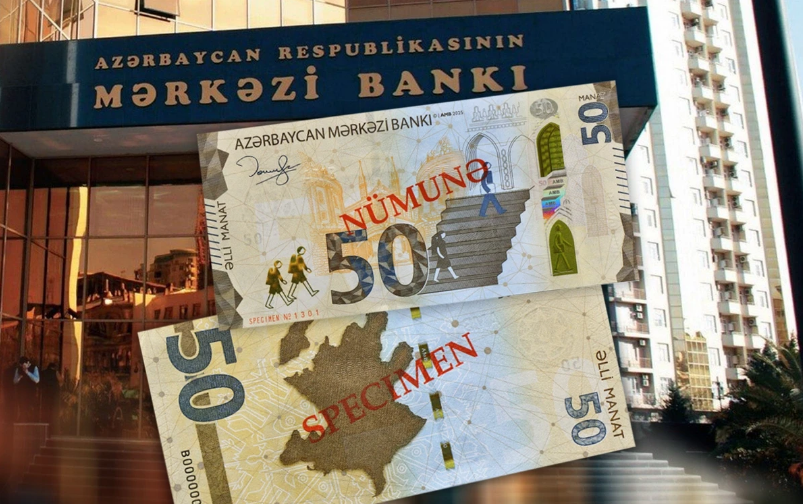 Azərbaycanda yeni 50 manatlar dövriyyəyə buraxıldı