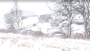 ABŞ-da 100 avtomobilin iştirakı ilə zəncirvari toqquşma