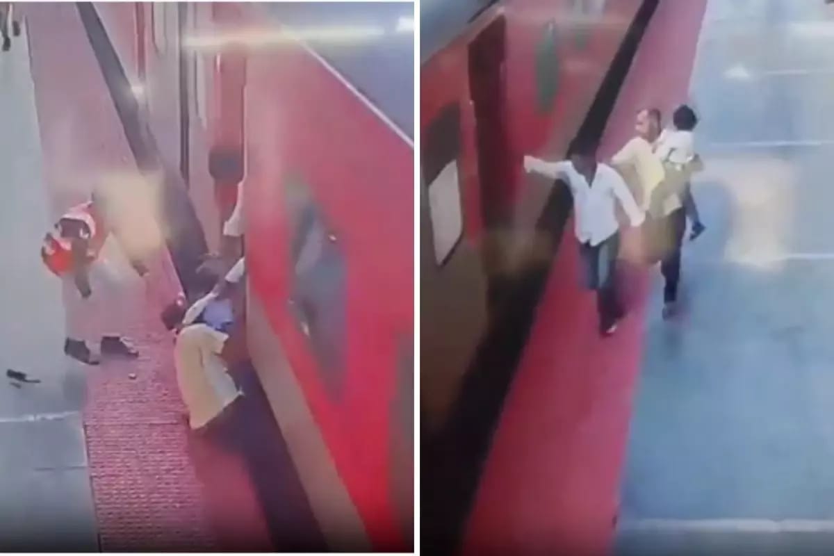 Ata və oğul qatarla platforma arasında sürünüblər