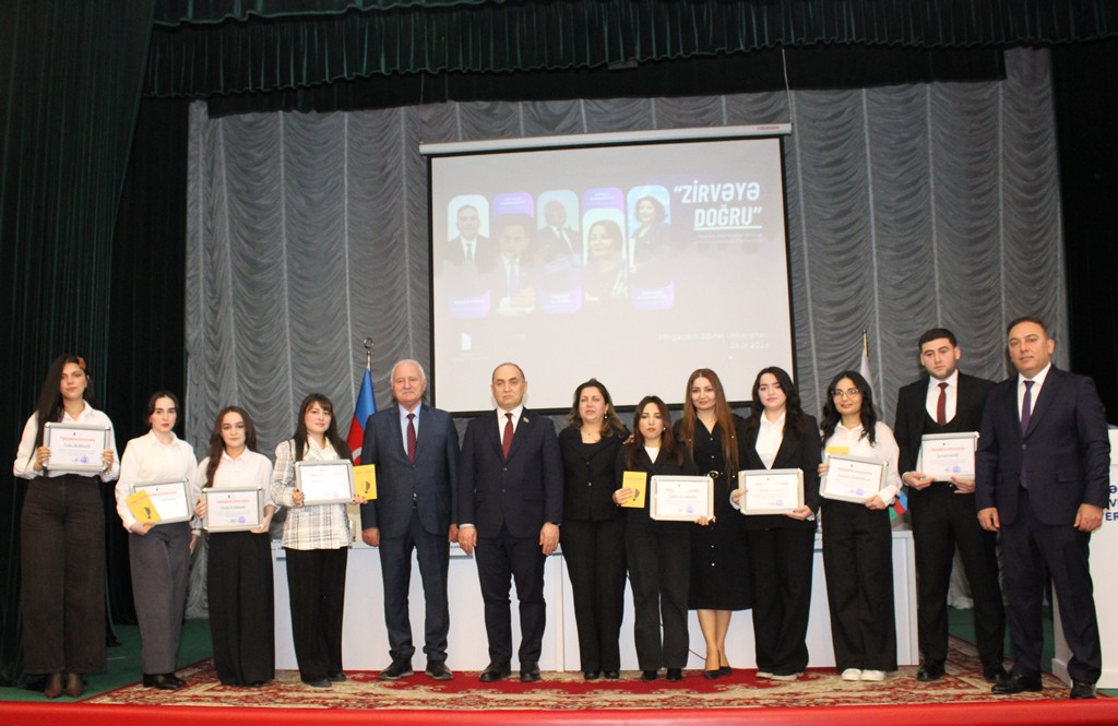 Mingəçevir Dövlət Universitetinin imtahan sessiyasında fərqlənən tələbə və magistrantları təltif olunublar