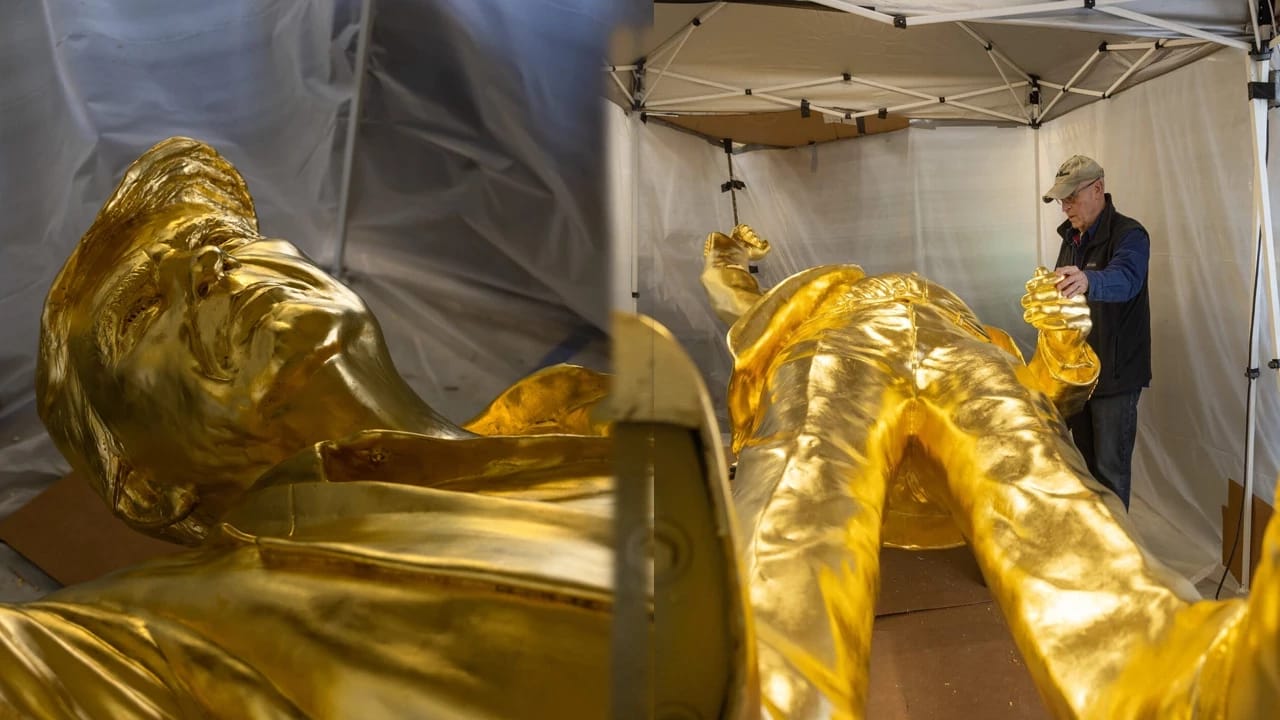 300 min dollara nəhəng Tramp heykəli ucaltdılar