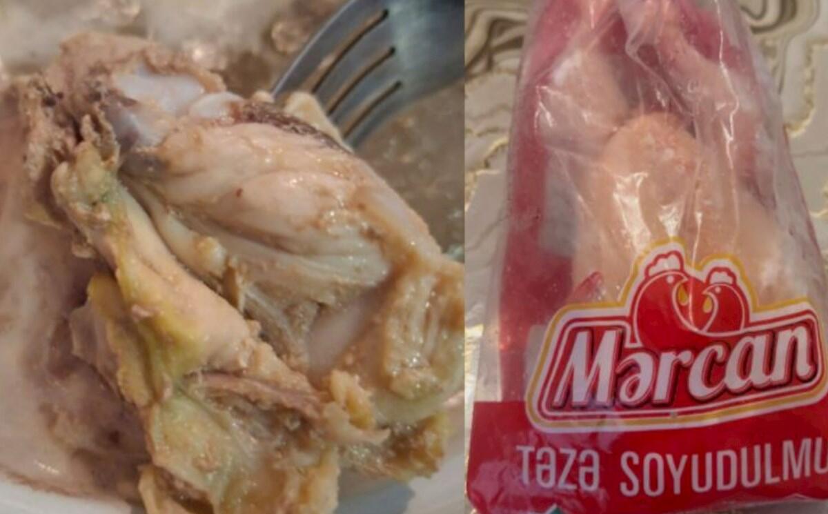 Toyuq əti qaynayarkən yaşıllaşdı: “Mərcan” broylerlə bağlı iddia - VİDEO