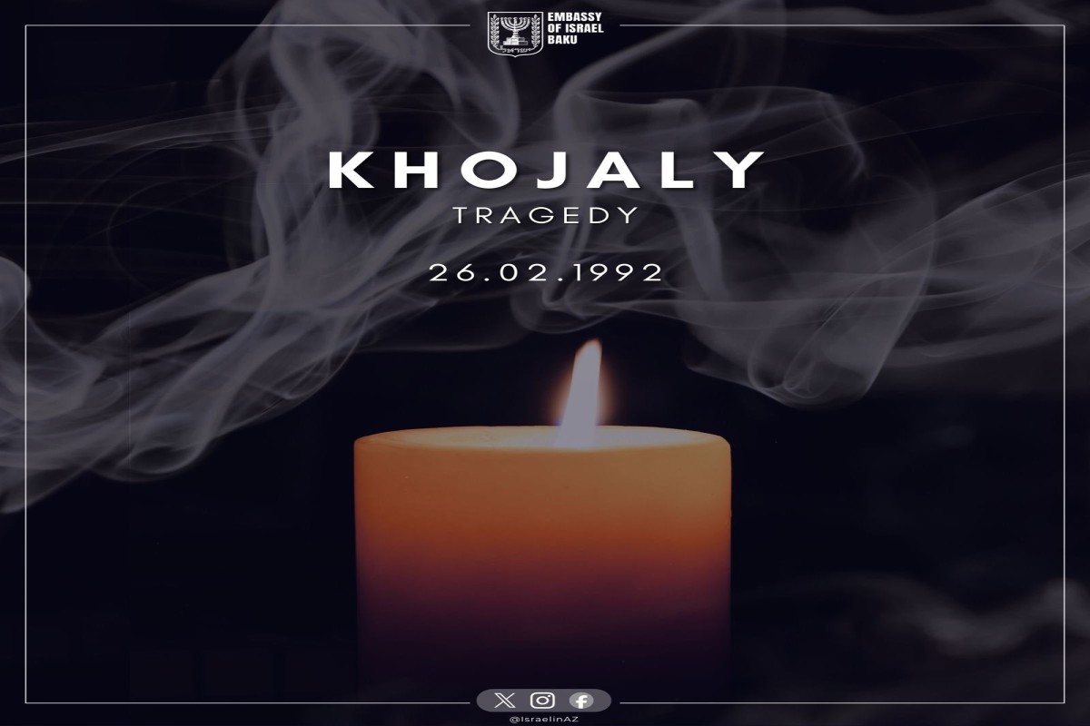 İsrailin Azərbaycandakı səfirliyi Xocalı soyqırımı ilə bağlı paylaşım edib