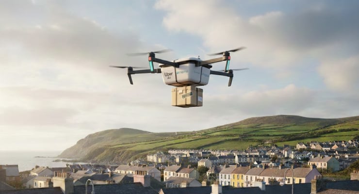 Uber dronla çatdırılma işinə başlayıb