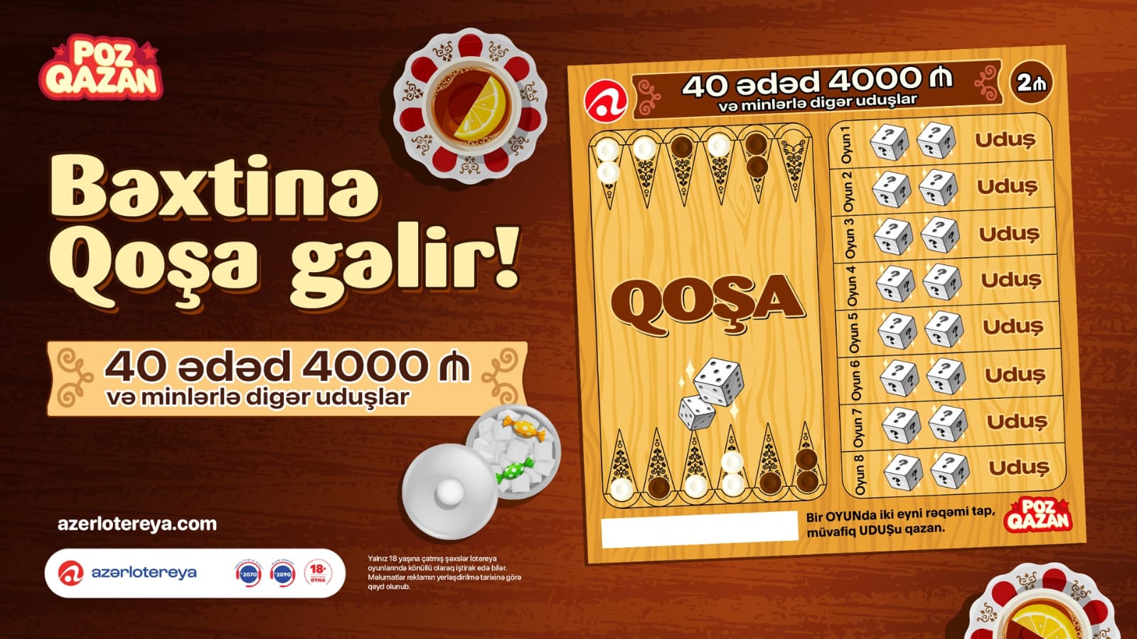 Yeni “Qoşa” lotereyası satışa çıxıb