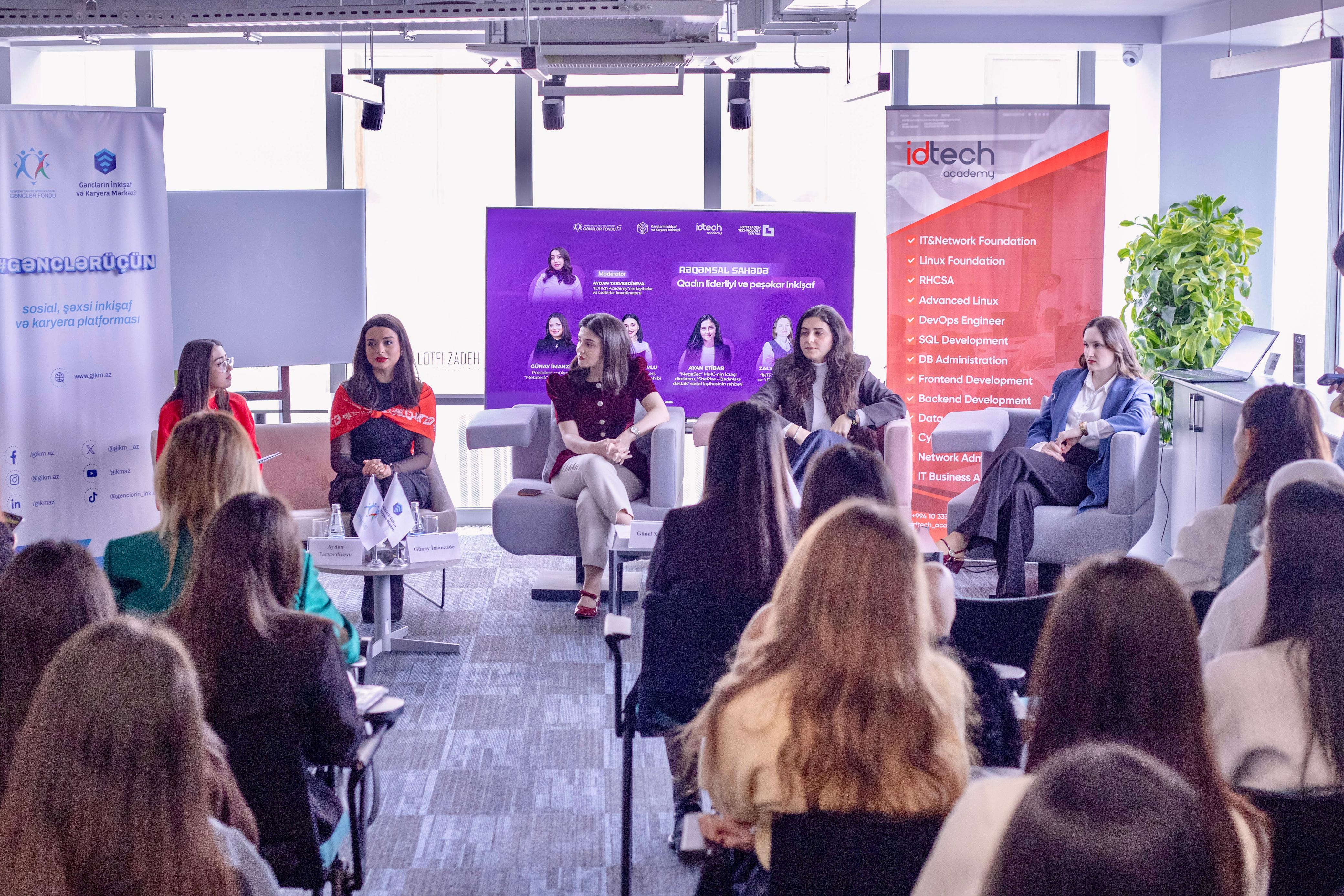 “Rəqəmsal sahədə qadın liderliyi və peşəkar inkişaf” mövzusunda panel müzakirəsi keçirilib
