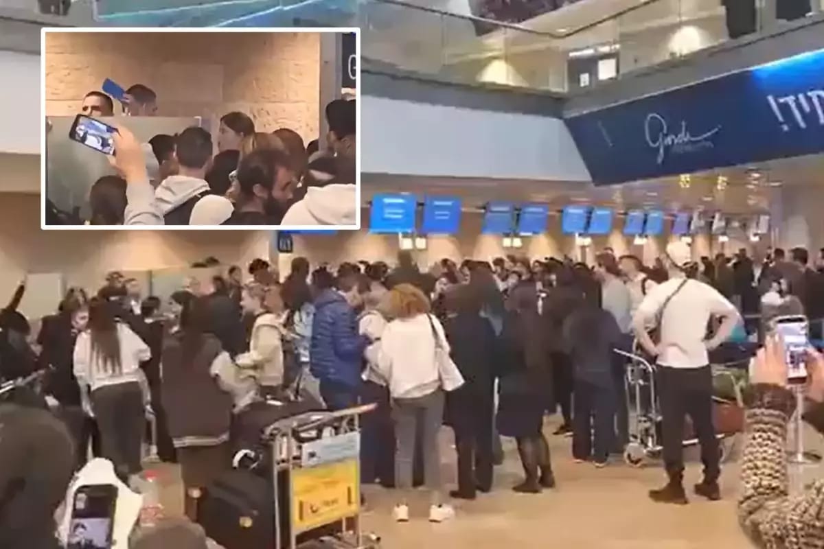Ölkəni tərk etməyə çalışan israillilər Ben Qurion hava limanında xaosa səbəb olub