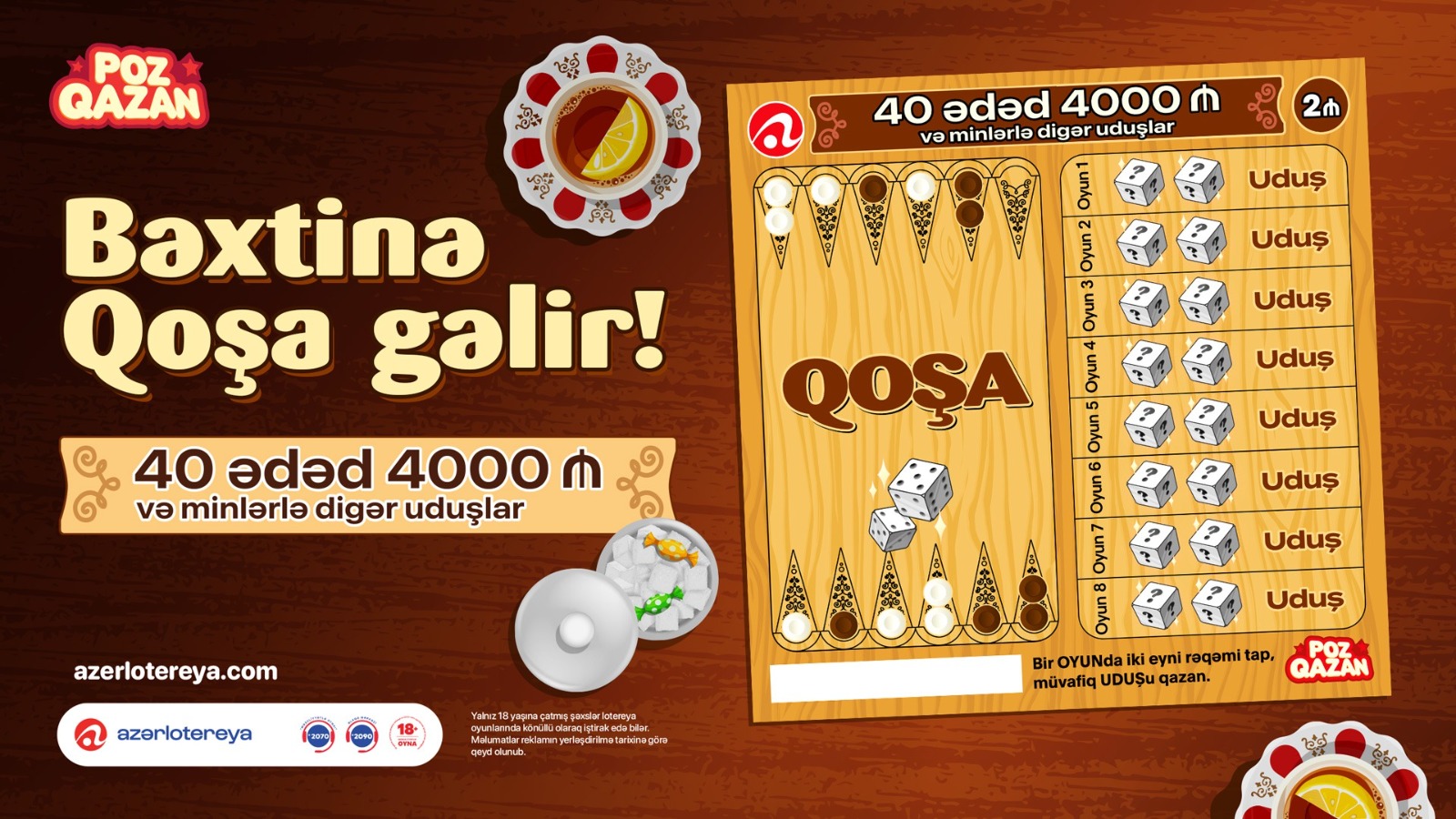 Yeni “Qoşa” lotereyası satışa çıxıb