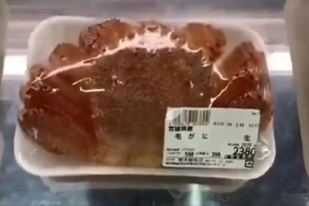 Satılmağı gözləyən xərçəng qaçmağa çalışdı