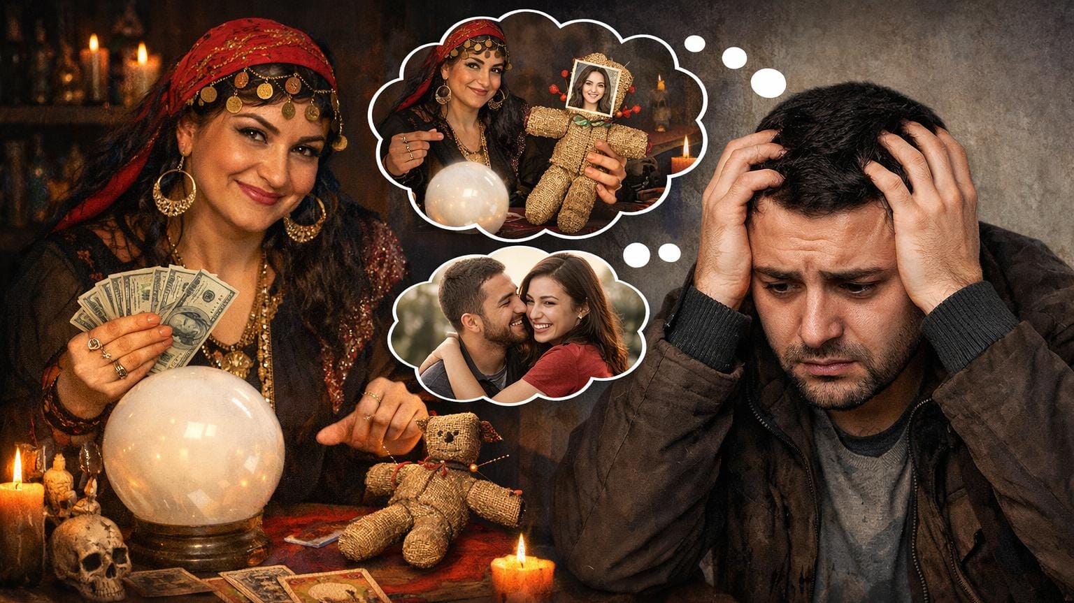 Sevgilisinə cadu etdirmək istəyən kişi dələduzların qurbanı oldu