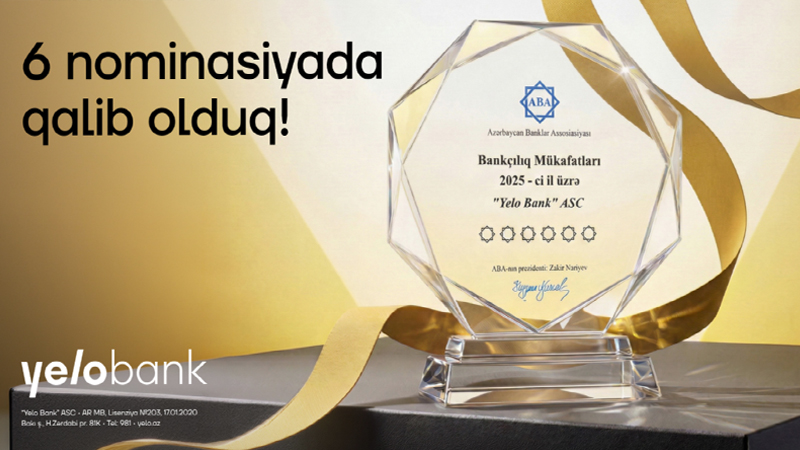 Yelo Bank 6 nominasiya üzrə qalib seçildi