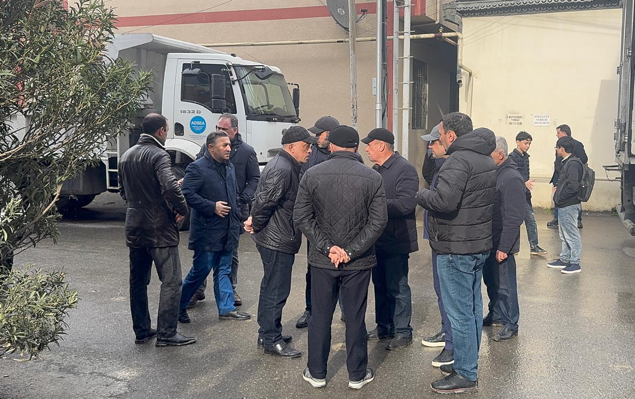 ADSEA sədri üzərində evlər tikilən kollektorun çökdüyü ərazidə olub  - Video+Fotolar