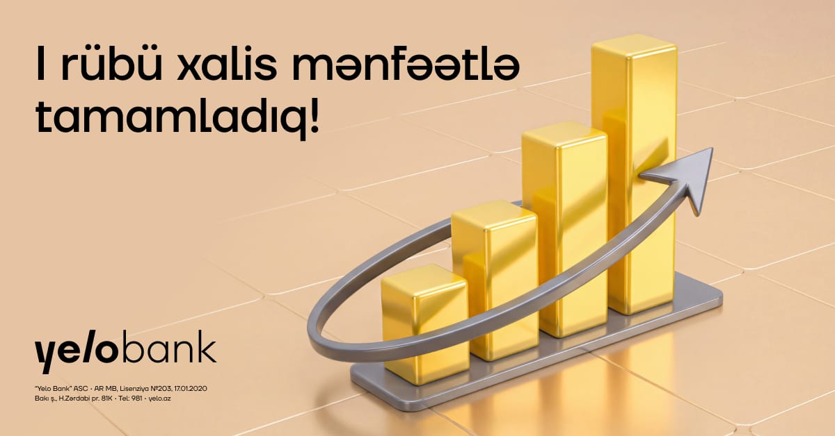 Yelo Bank ilk rübdə faiz gəlirlərini 25% artırıb