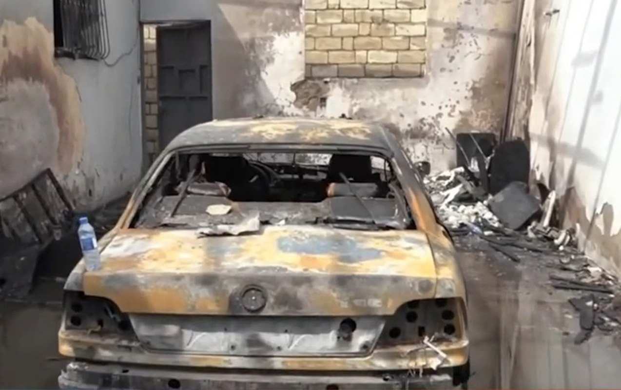 Binəqədidə dəhşət - Keçmiş arvadını qətlə yetirib, evi partlatdı - Özü də öldü