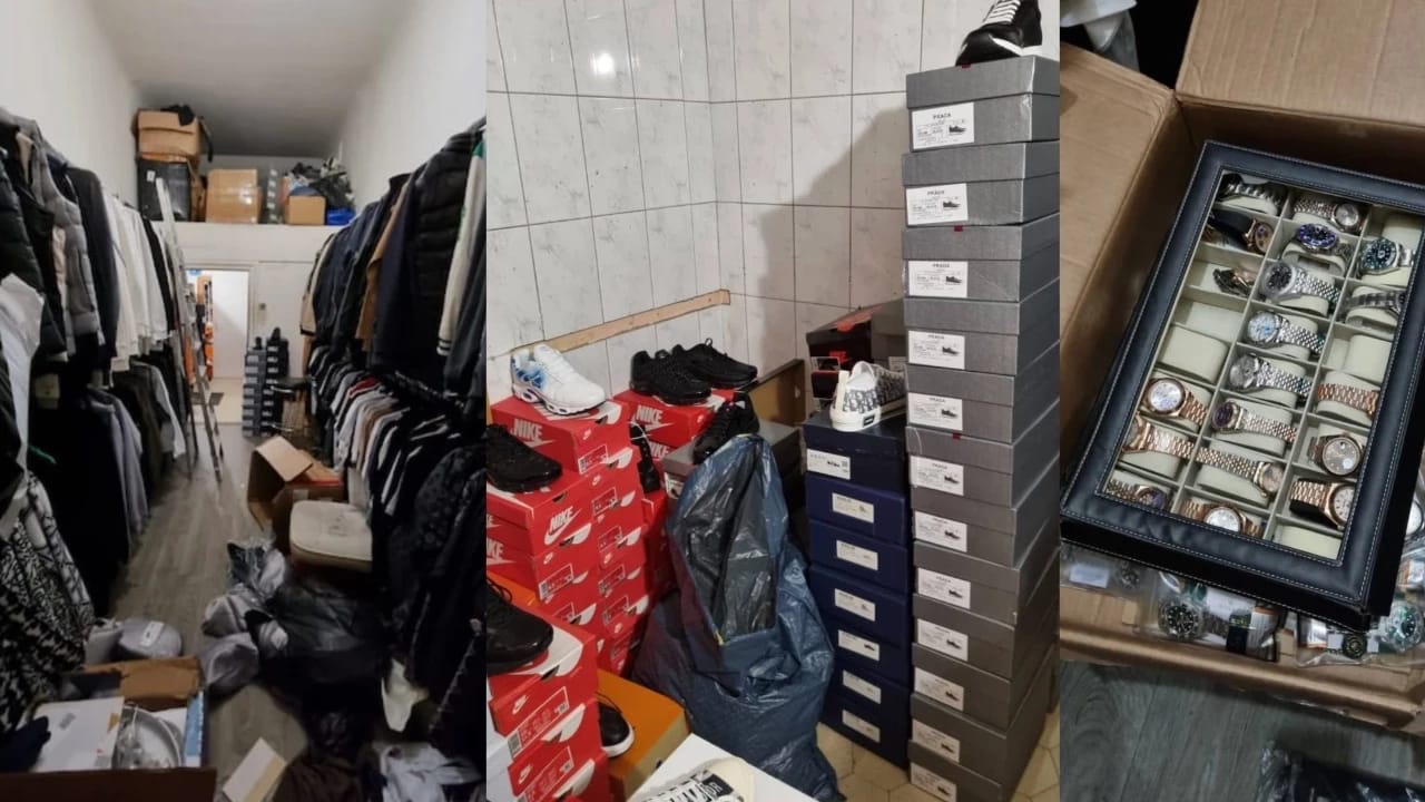 Almaniyada evə basqın zamanı yüzlərlə saxta məhsul ələ keçirilib