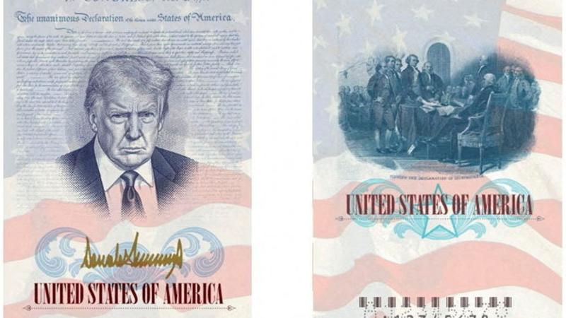 ABŞ-da Tramp-portret pasportları