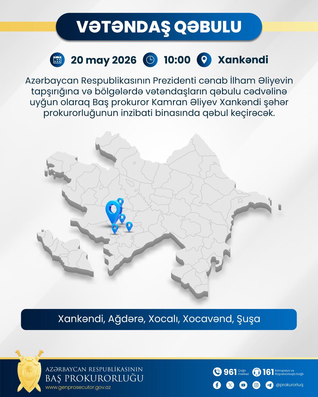 Baş Prokurorluğun Mətbuat xidmətinin məlumatı