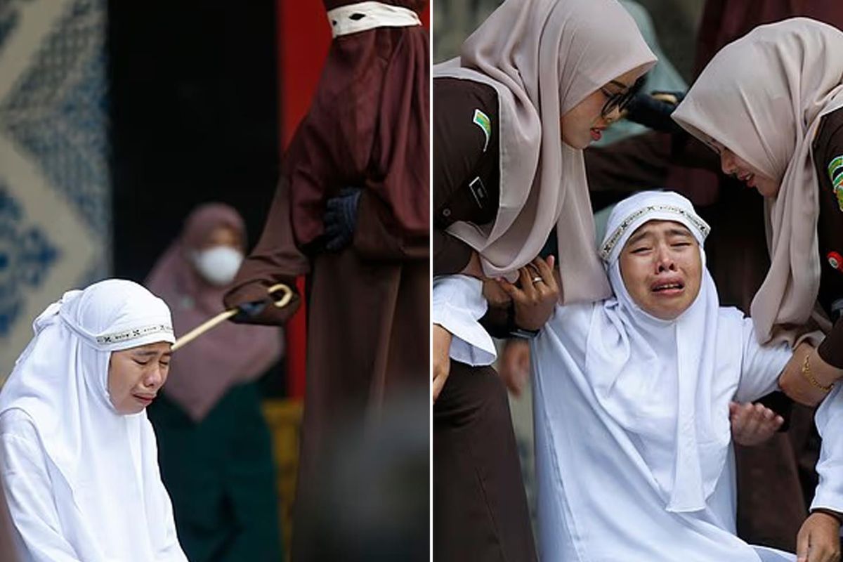 İndoneziyada qadın 100 şallaq zərbəsindən sonra huşunu itirib