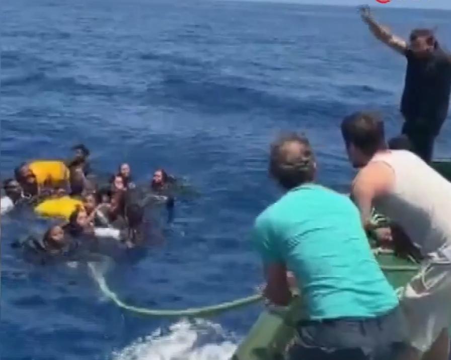 Batan qayıqda olan 48 nəfər türklər tərəfindən xilas edilib