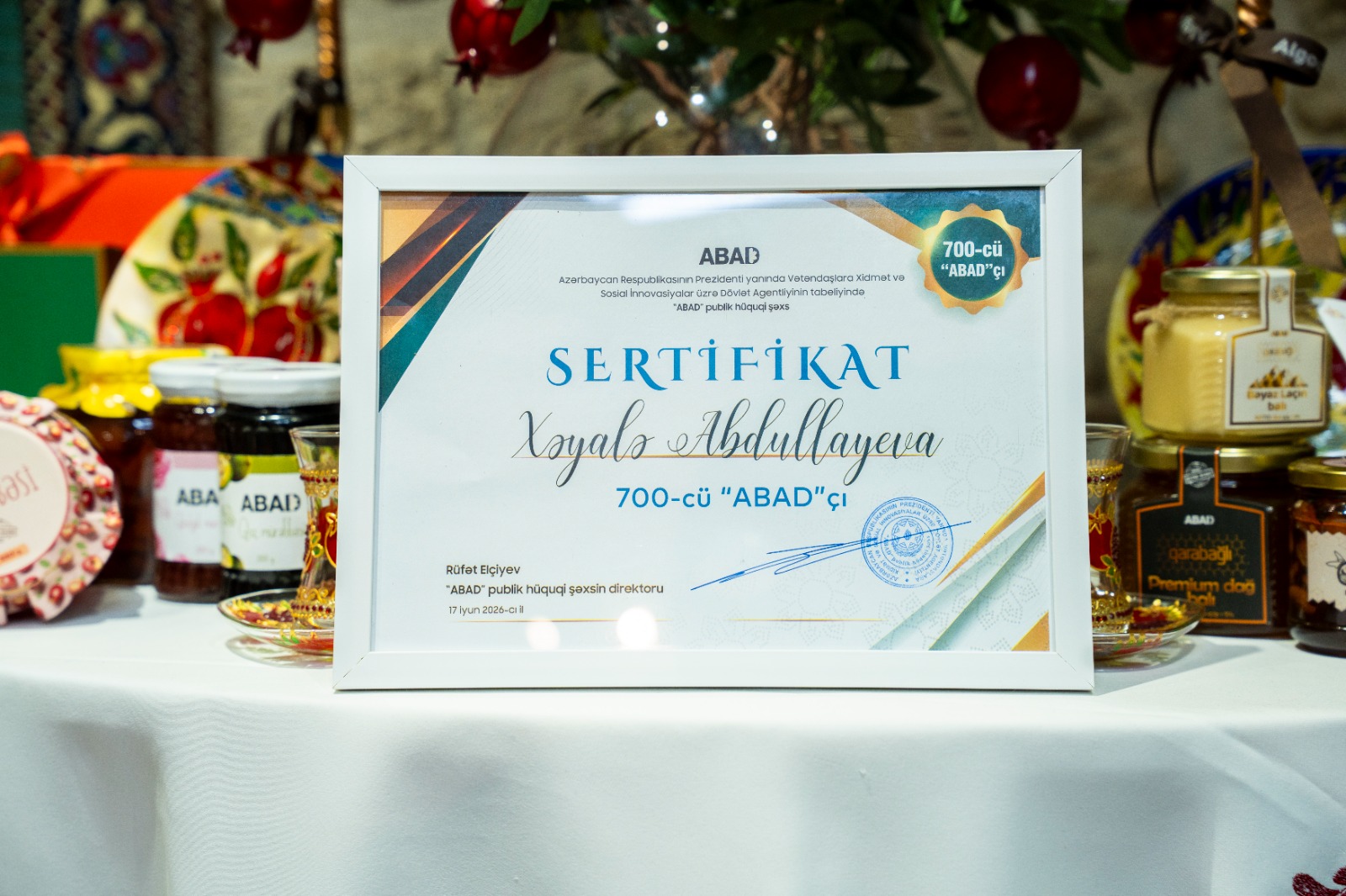 700-cü sahibkar “ABAD”çı adını qazandı